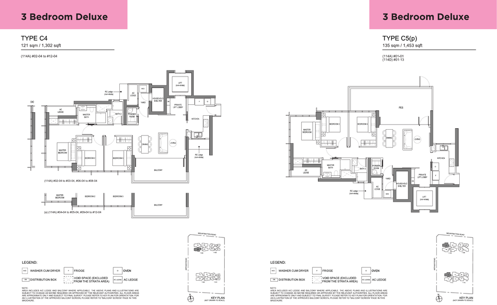 3-Bedroom Deluxe, Types C4 and C5(p)