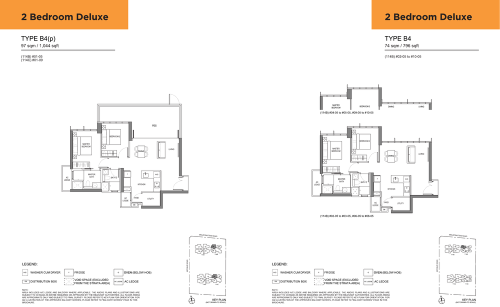 2-Bedroom Deluxe, Types B4(p) and B4