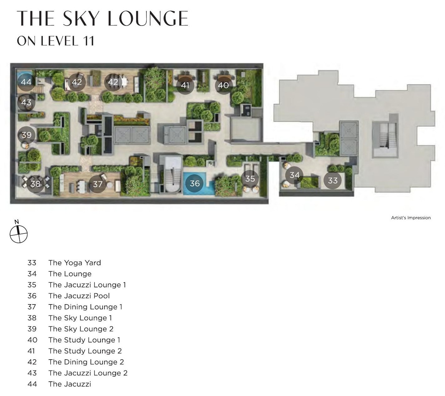 Sky lounge plan